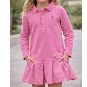 Ralph Lauren Long Sleeve Skirt Dress for Girls Size 2/2T Pink